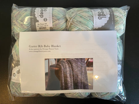 Garter Rib Baby Blanket Kit